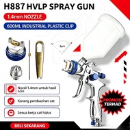 H887 Professional Pneumatic Spray Gun (1.4mm nozzle, 600ml cup) – for automotive, furniture, and art