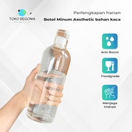 Aesthetic Glass Material Aesthetic Drinking Bottle Bottle AestheticBENING Transparent Bottle 500ml &