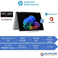 HP OmniBook X Flip Laptop Next Gen AI 14-fk0105AU (AMD Ryzen AI 7 350 16gb ram 512gb ssd Radeon 860M