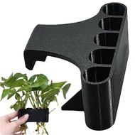 TIE70363 Black Aquarium Planter With Integrated Hook Plastic Aquatic Plant Pot Water Planter Cups with Hole Aquarium Plant Holder Fish Tank