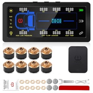 เครื่องวัดความดันลมยางแรงดันยาง TMPS ล้อรถ8/10/12สัญญาณเตือนอุณหภูมิเซ็นเซอร์ TPMS ภายนอกสำหรับรถบรร