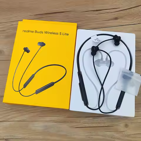 Realme Buds Wireless 5 Lite Headphone Bluetooth 5.4 Neckband Bullets Earphone IP55 Noise Cancellatio