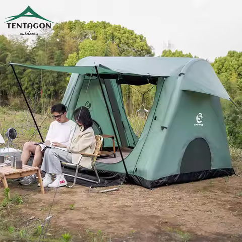 Outdoor Single-Layer 2/4 Person Ultralight Camping Tent Portable Hiking Fully Automatic Inflation Qu