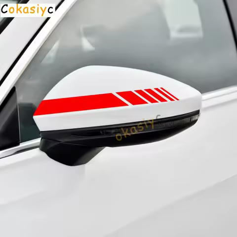 2PCS Car Rearview Mirror Stickers For Audi A3 8P 8V A4 B8 B6 A6 C6 C5 Q2 Q3 Q5 Q7 Q8 TT TTS Auto Acc