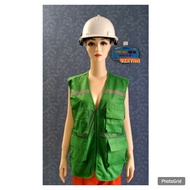 Reflective mesh protective vest - 4 box pockets for workers and engineers
