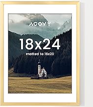 Acovy 18x24 Picture Frame, 18 by 24 Frame for Wall, 18x24 Poster Frame - High Definition Plexiglass,