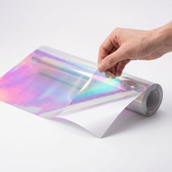 Red Pet Window Film for Decoration with Iridescent Sunset Effect