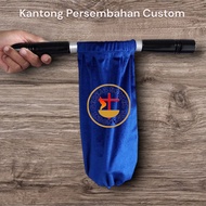 Large Velvet Offering Bag Catholic Christian Sunday School Church Collection 2 Wooden Handles