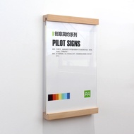 Teacher Profile Photo Frame Solid Wood Acrylic A4 Hanging Monitor Frame Teacher Wall Mount Coach Cer