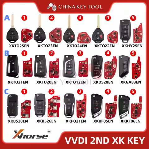 Xhorse 2nd Generation Key XKTO12EN XKTO20/1/2/3/4/5EN XKKF05/6EN XKHY25EN XKB520EN XKB526EN XKB528EN