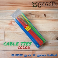 KABEL TIES/CABLE TIES PANDA WARNA WARNI UKURAN 3.0X300MM (30CM) F9060C