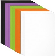 Kosiz 200 Sheets Halloween Colored Cardstock 8.5 x 11 Inch Printed Assorted Colored Construction Paper 65lb 180 GSM Double Sided Card Stock for Printer DIY Crafts Scrapbooking School Office, 5 Colors