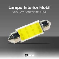 Car Interior Light LED Plate Dome Light C5W 2W Cool White 1 PCS 39mm - BA9S - White