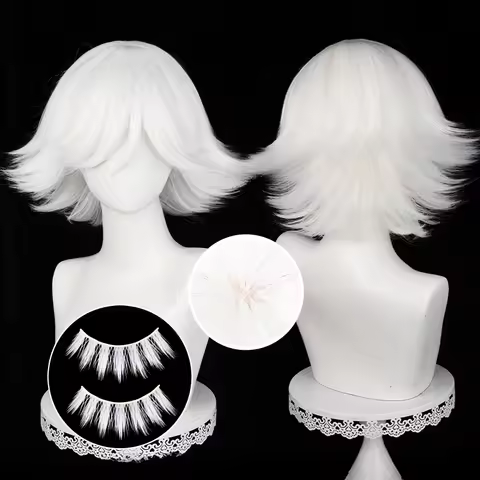 Anime Mi Zu Ki Cosplay Wigs Short White Mizuki Cosplay Wig Heat Resistant Synthetic Hair Halloween P