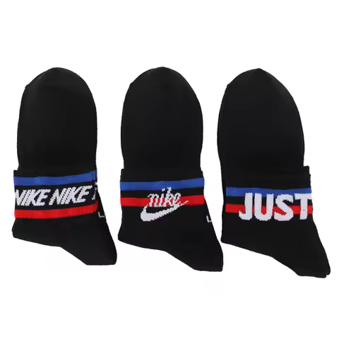 Nike Unisex Socks Three-Pack Outdoor Fitness Sports Socks Running Hiking Training Socks Breathable F