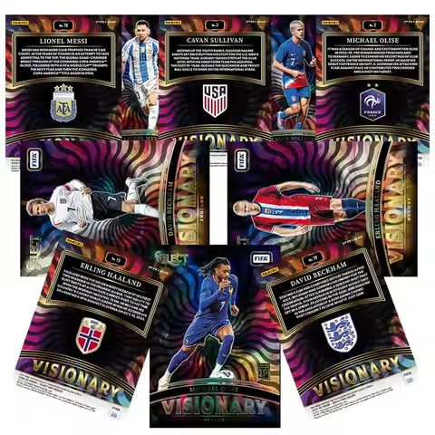 DIY PANINI Football star Signature card David Beckham Lionel Messi Erling Haaland Cristiano Ronaldo 