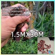 Black bird net 1.5 meters wide ± 30M long ~ Ready to use 1 1/ 4 inches sold again