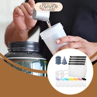 LOVIVER 42 Pieces Protein Powder Travel Container Set Zip Pouches with Funnels Spoons Reusable Porta