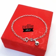 925 Silver Bracelet with White Gold Plating - Elegant 925 Sterling Silver Women's Bracelet Jewelry