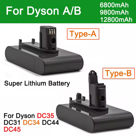 For Dyson TypeA or B Li-ion Vacuum Battery for Dyson DC35 DC45 DC31 DC34 DC44 DC31 Animal DC35 Anima
