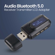 (Hstore7) Ollivan USB Audio Bluetooth 5.0 Receiver Transmitter Display Adapter - T11