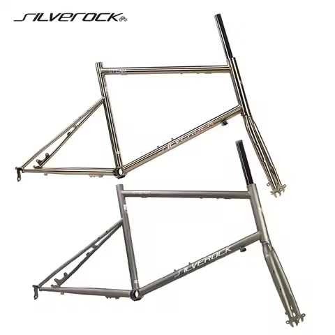 SILVEROCK STEAM Bicycle Chrome Frame Carbon Fork 20in 451 406 for Adults Disc Caliper U Brake Urban 