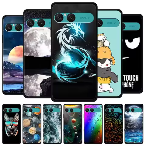 For Sony Xperia 10 VII 5G Case Black Silicone Soft TPU Back Cover for Sony Xperia10 VII XQ-FE54 XQZ-