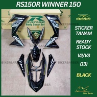 [READY STOCK] COVERSET/BODYSET HONDA RS150/RS150R V2 WINNER 150 (13) BLACK