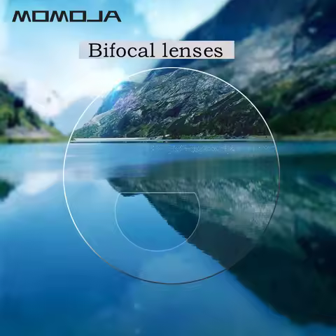 MOMOJA 1.56 1.61 Bifocal Lenses Look Far And Near No Blind Zone Bifocal Optical Prescription Lenses 