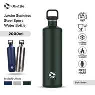 Fjbottle - 2 Liter Jumbo Stainless Steel Sports Drinking Bottle