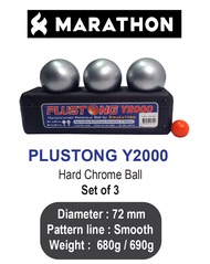 PETANQUE PLUSTONG Y2000 Hard Chrome Ball  Set of 3 [Ready Stock]