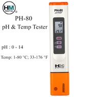 HM PH-80 PH Meter 2 in 1 ATC Digital Water Quality Tester PH Temp Detector Water Test Pen for Pool A