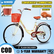 AENXRD Adult Bike 24 Inch bike Japan Bike Women Bicycle And FREE Front Storage Basket