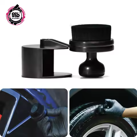 Handheld Portable Tire Shine Applicator Brush With Seal Cover, High Density For Tire Shine Polish Wa