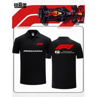 F1 World Formula One Racing Fans Support Polo Shirt Short Sleeve Collar T-shirt Summer Men's Casual