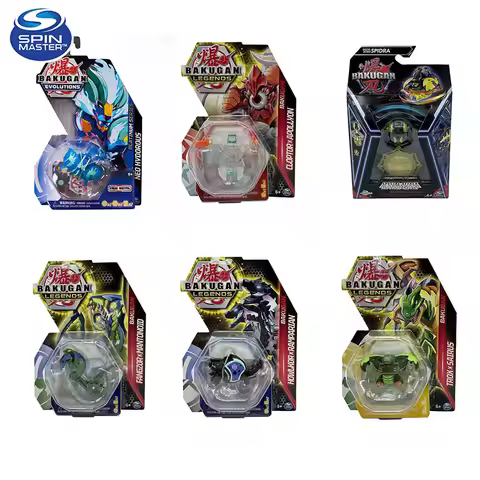 Spinmaster Bakugan New Collection – Cerberus T-Rex Spider Rider & Blue Translucent Alligator Lion, O