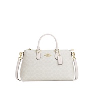 Coach Georgia Satchel Bag In Signature Canvas - White