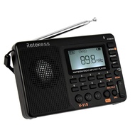 Retekess V-115 FM/AM/SW Radio Multiband Radio Receiver REC Recorder Bass Sound