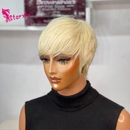 613 human hairwig short pixie cut wig for woman  วิกผมซูชาง Hot