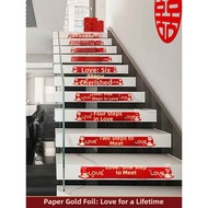 Happy Word Stair Decorative Sticker Wedding