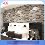 PDG Grey Brick Pattern Wallpaper Yellow 3D Self Adhesive Wallpaper Brick Textured Home Decor Wallpaper Living room