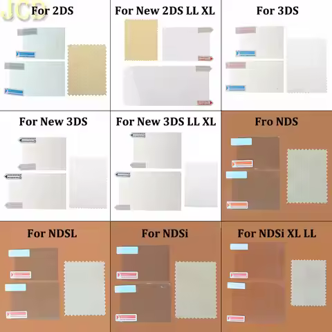JCD Clear Protective Film For NDS DSi NDSi XL LL NDSL DS Lite Top+Bottom LCD Screen Protector For 2D