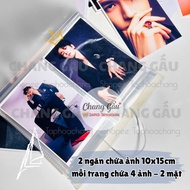 A6 size photo storage Album (10 x 15cm) with 2 lockable compartments - A6 photo storage postcard wit