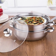 panci kukus besar 2 susun steamer stainless stell 28 cm Dandang kukus /panci kukus siomai dimsum