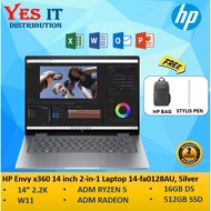 HP Envy X360 14-Fa0128AU 14'' WUXGA Touch 2-In-1 (Ryzen 5 8640HS, 16GB, 512GB SSD, ATI, W11, HS+M365