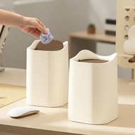 Plastic Cute Desktop Trash Holder Mini Office Waste Container Shake-Lid Bin  Pemegang Tong Sampah De