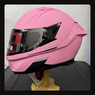 Spyder Fury S0 V3 Full Face Dual Visor Helmet matte pink moto project