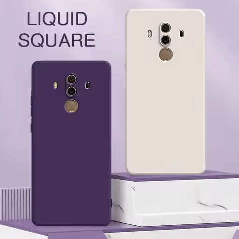 Original Square Liquid Silicone Case for Huawei Mate 9 10 Pro Camera Protective Cute Phone Back Cove