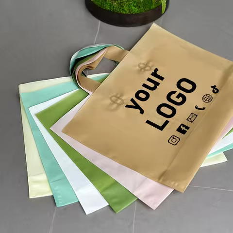 Matte Handbag Clothing Store Custom Logo Printing Wholesale Clothing Bag Event Party Gift Handbag Sh