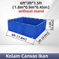 0.5mm Tebal Kolam Ikan Kanvas Round Kolam Canvas Ikan Kolam Kanvas Canvas Fish Pond Kolam Ikan Kanva
